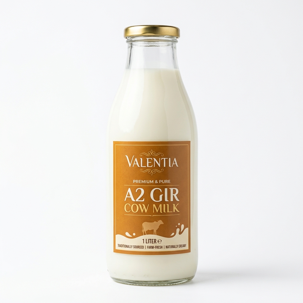 MorningIndia Authentic A2 Gir Cow Milk in Glass Bottle